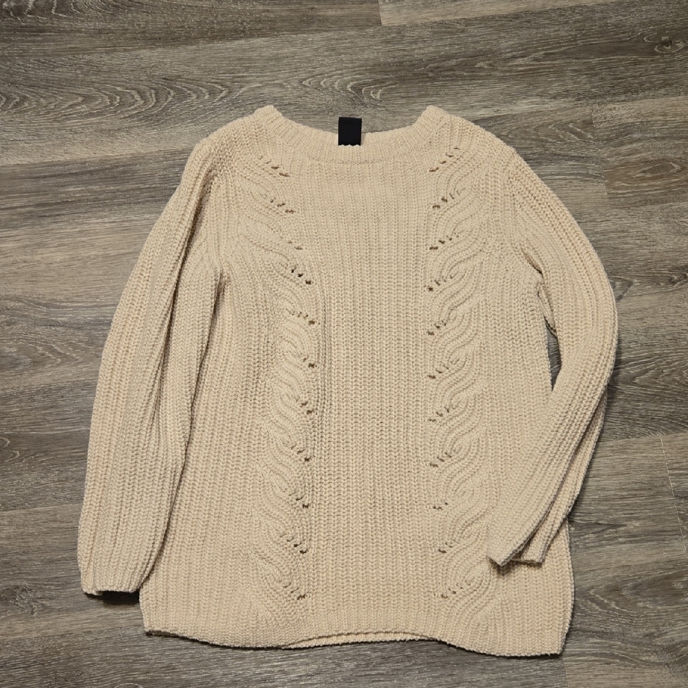 GAP Maternity Cream Neutral Chunky Sweater Sz Large